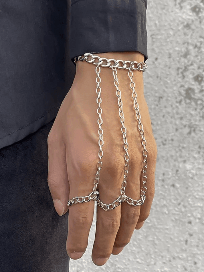 Foruwish - Men's Chain Detail Mittens Ring