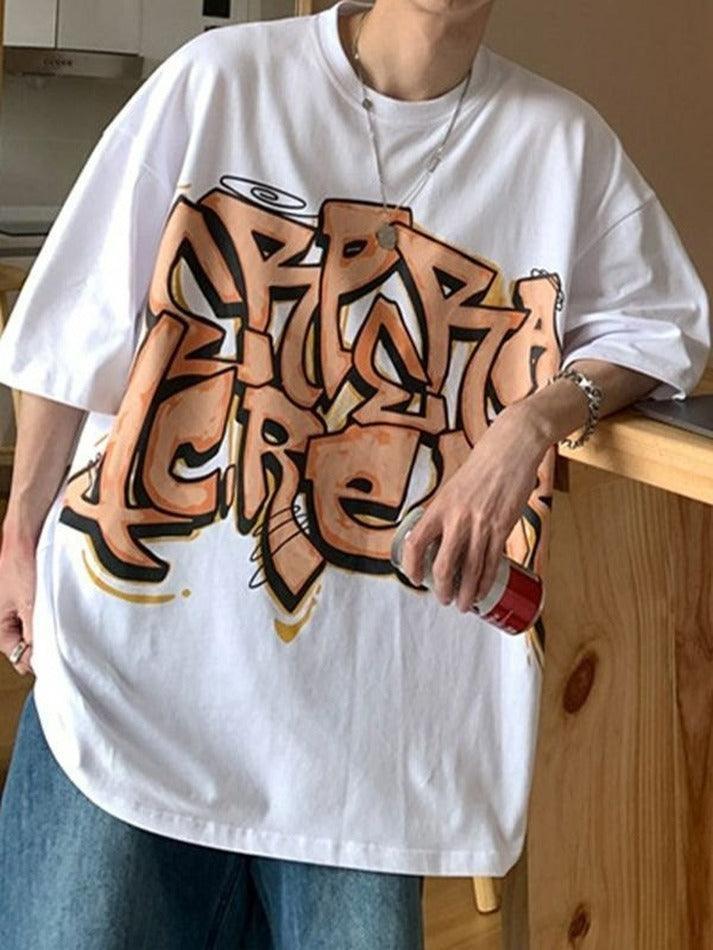 Foruwish - Men's Graffiti Letter Graphic Tee