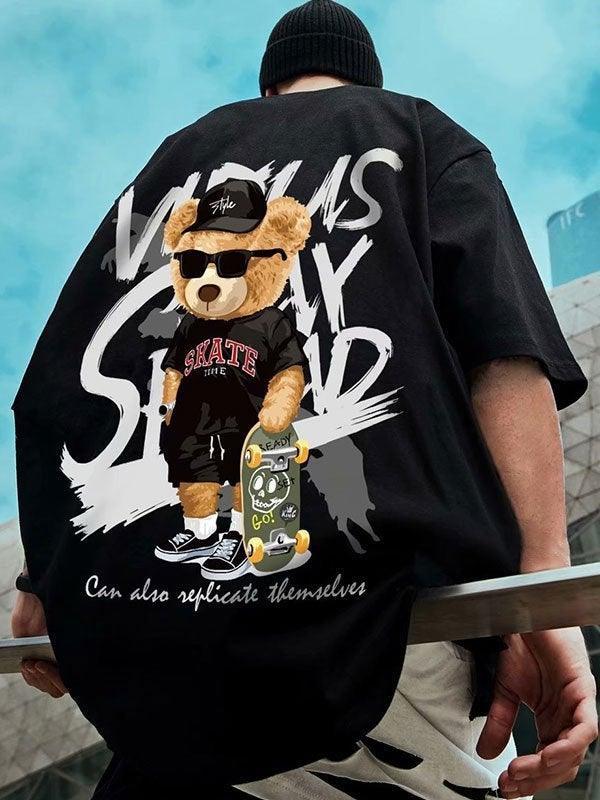 Foruwish - Men's Skate Bear Graphic Tee