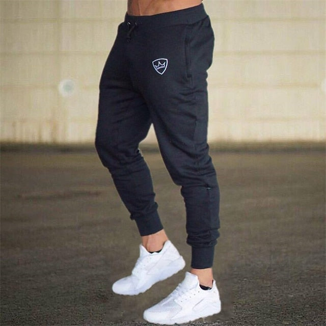 Men's Sweatpants Joggers Trousers Track Pants Drawstring Elastic Waist Geometric Pattern Sports Outdoor Cotton Blend Athleisure ArmyGreen Black