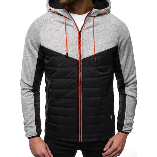 Men's Hoodie Full Zip Hoodie Jacket Outerwear Black White Wine Navy Blue Blue Hooded Color Block Patchwork Sports & Outdoor Daily Holiday Streetwear Cool Casual Fall & Winter Clothing Apparel Hoodies