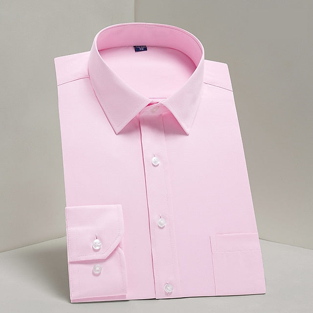 Men's Button Up Shirt Dress Shirt Collared Shirt Light Pink White Wine Long Sleeve Graphic Prints Turndown Spring, Fall, Winter, Summer Wedding Work Clothing Apparel Button-Down