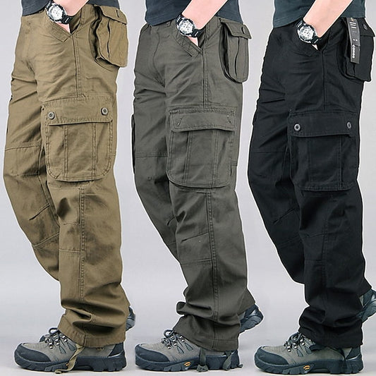 Men's Cargo Pants Cargo Trousers Trousers Work Pants Multi Pocket Plain Comfort Breathable Casual Daily Streetwear Sports Fashion ArmyGreen Grass Green Micro-elastic