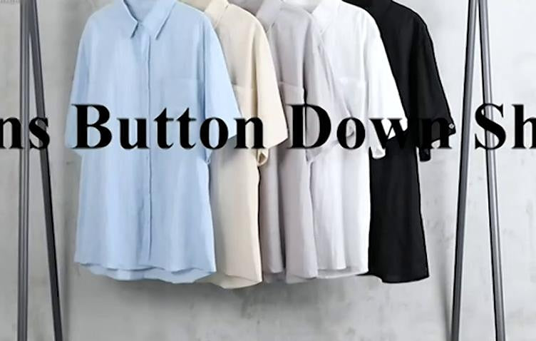 Men's Linen Shirt Shirt Summer Shirt Beach Shirt Black White Green Short Sleeve Plain Collar Daily Hawaiian Clothing Apparel