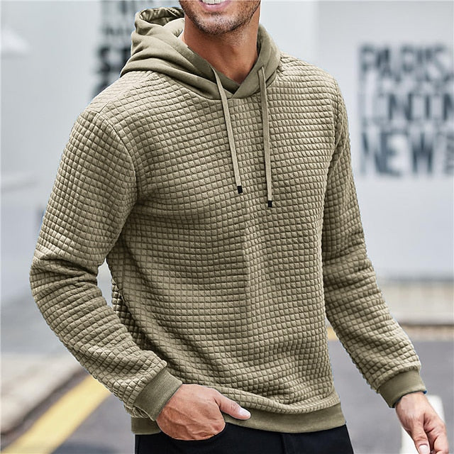 Men's Hoodie Light Green Blue Brown Green Khaki Hooded Plain Sports & Outdoor Daily Holiday Streetwear Cool Casual Spring &  Fall Clothing Apparel Hoodies Sweatshirts