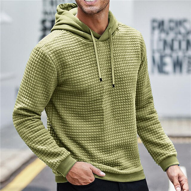 Men's Hoodie Light Green Blue Brown Green Khaki Hooded Plain Sports & Outdoor Daily Holiday Streetwear Cool Casual Spring &  Fall Clothing Apparel Hoodies Sweatshirts