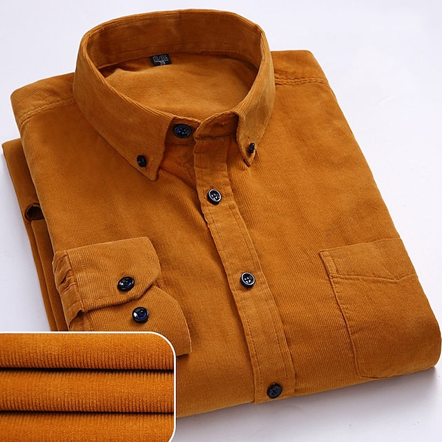 Men's Dress Shirt Black Red Light Brown Long Sleeve Turndown Spring &  Fall Wedding Going out Clothing Apparel