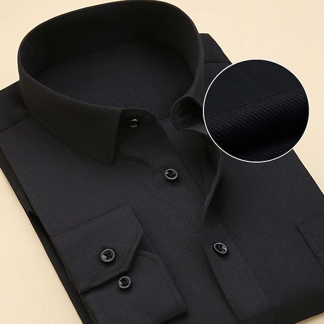 Men's Dress Shirt Black White Pink Long Sleeve Turndown Spring Fall Wedding Going out Clothing Apparel