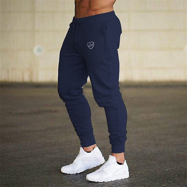 Men's Sweatpants Joggers Trousers Track Pants Drawstring Elastic Waist Geometric Pattern Sports Outdoor Cotton Blend Athleisure ArmyGreen Black