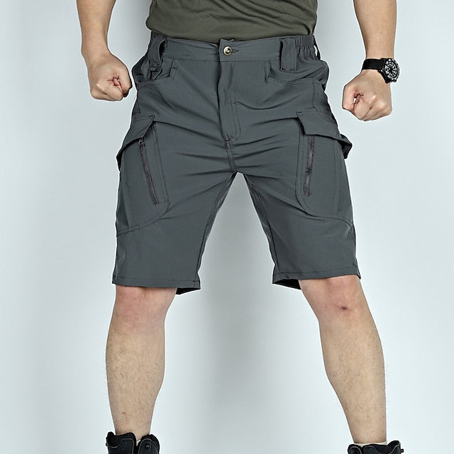 Men's Tactical Shorts Cargo Shorts Zipper Pocket Plain Waterproof Breathable Outdoor Daily Going out Fashion Casual Black Green