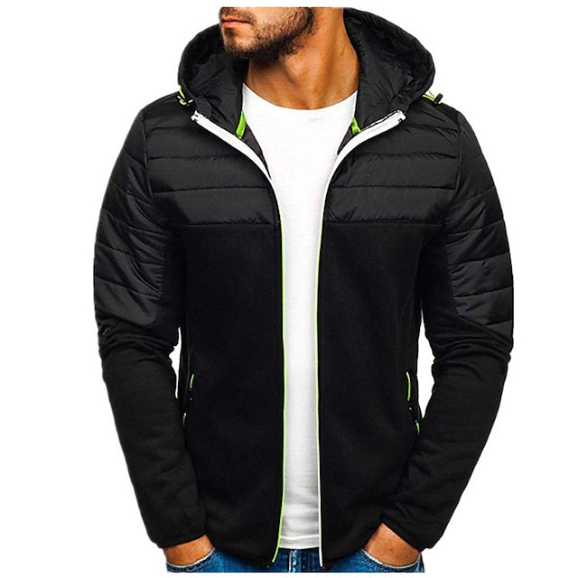 Men's Hoodie Full Zip Hoodie Jacket Outerwear Black Navy Blue Gray Hooded Color Block Patchwork Sports & Outdoor Daily Holiday Streetwear Cool Casual Fall & Winter Clothing Apparel Hoodies